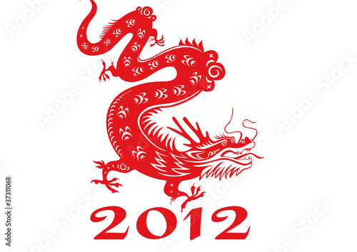 Chinese dragon. Symbol of the 2012 year