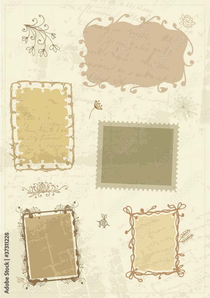 Obraz premium Sketch of frames, hand drawing for your design