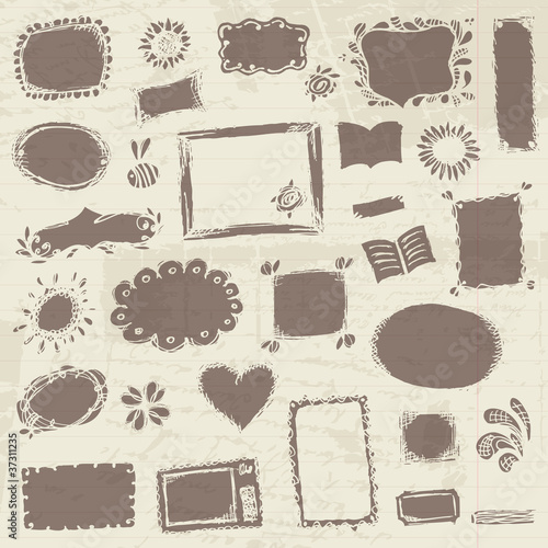 Sketch of frames, hand drawing for your design
