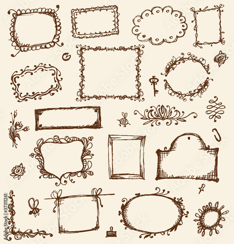 Sketch of frames, hand drawing for your design