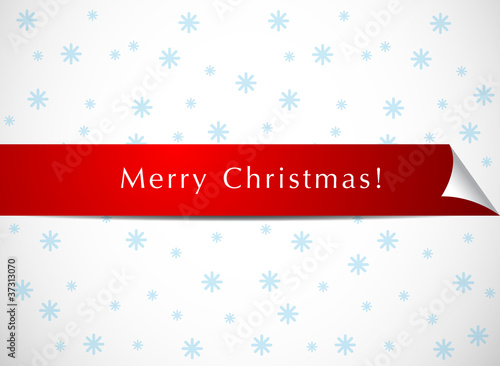 Christmas red page curl