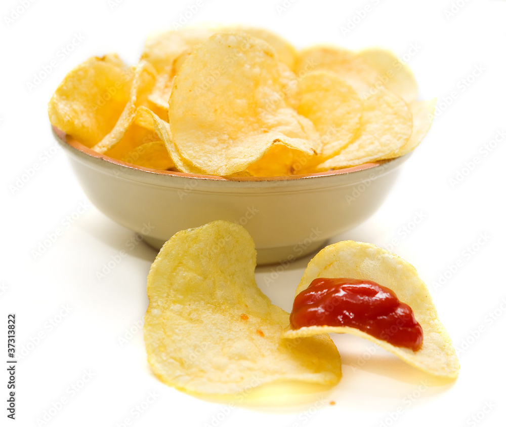 Patate fritte con ketchup Patate fritte con ketchup