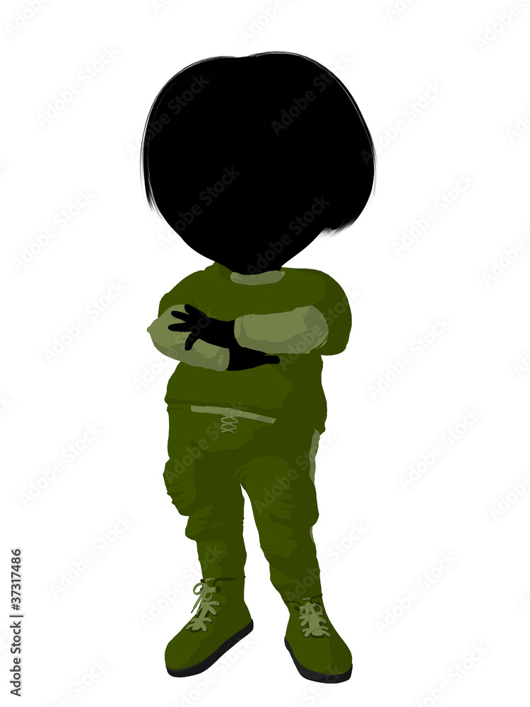 Little Football Girl Illustration Silhouette Little Football Girl Illustration Silhouette