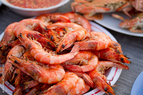 Grilled Shrimp on Plate