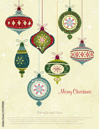 Retro christmas ornament