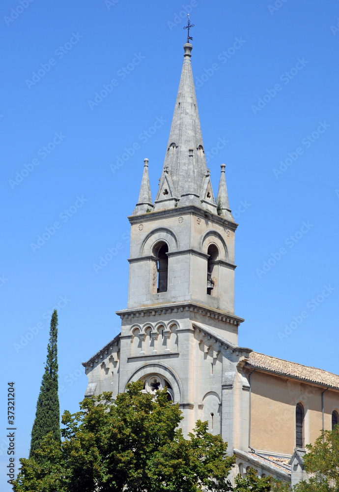 New Church Eglise Neuve from 1870, Bonnieux , Provence, France