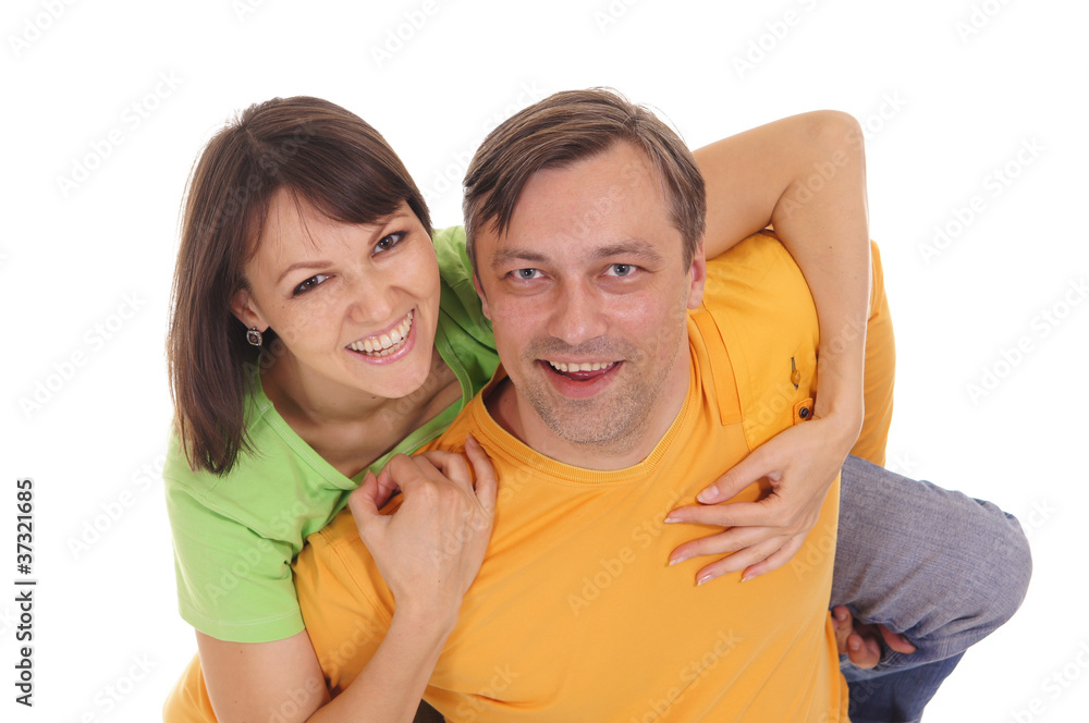 lovely couple on white lovely couple on white