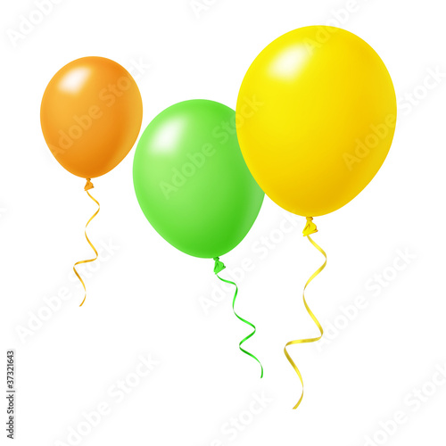 Drei bunte Luftballons