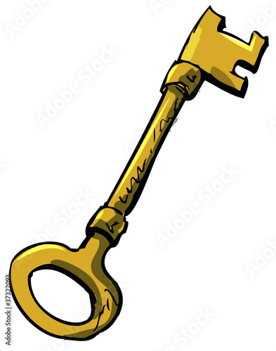 Illustration of gold key