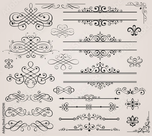 Calligraphic elements and page decoration