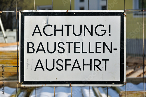 baustellenausfahrt