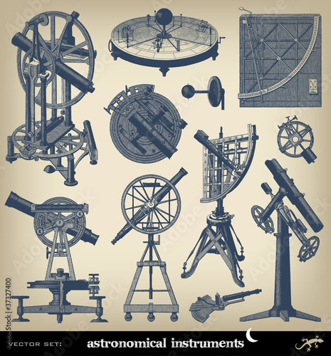 Engraving astronomical instrument set.
