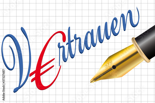 Federhalter Euro Vertrauen