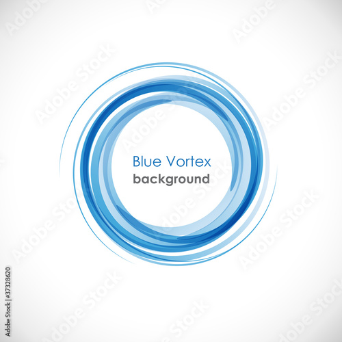 Blue Vortex background # Vector photo