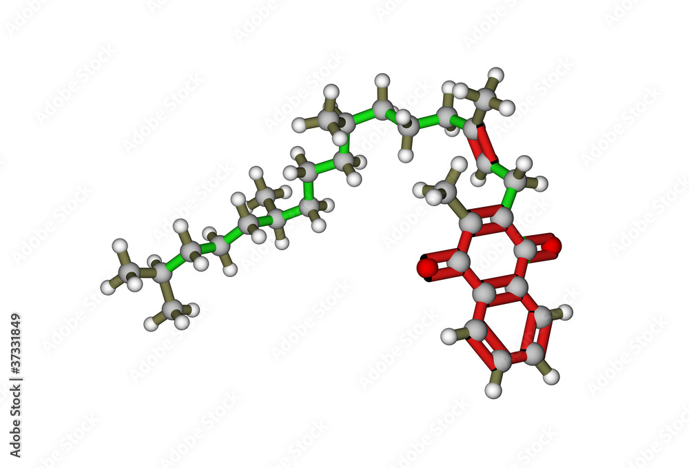 Molecular structure of vitamin K1 (phylloquinone)