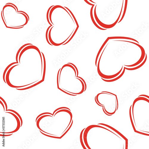 hearts - vector seamless wallpaper