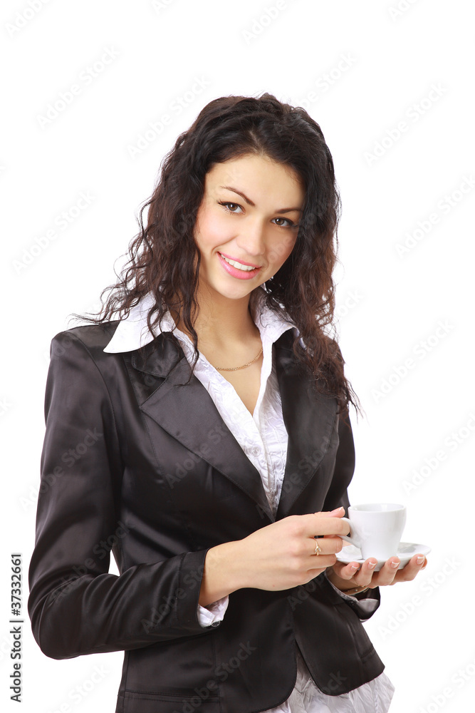 business woman with cup of coffee business woman with cup of coffee