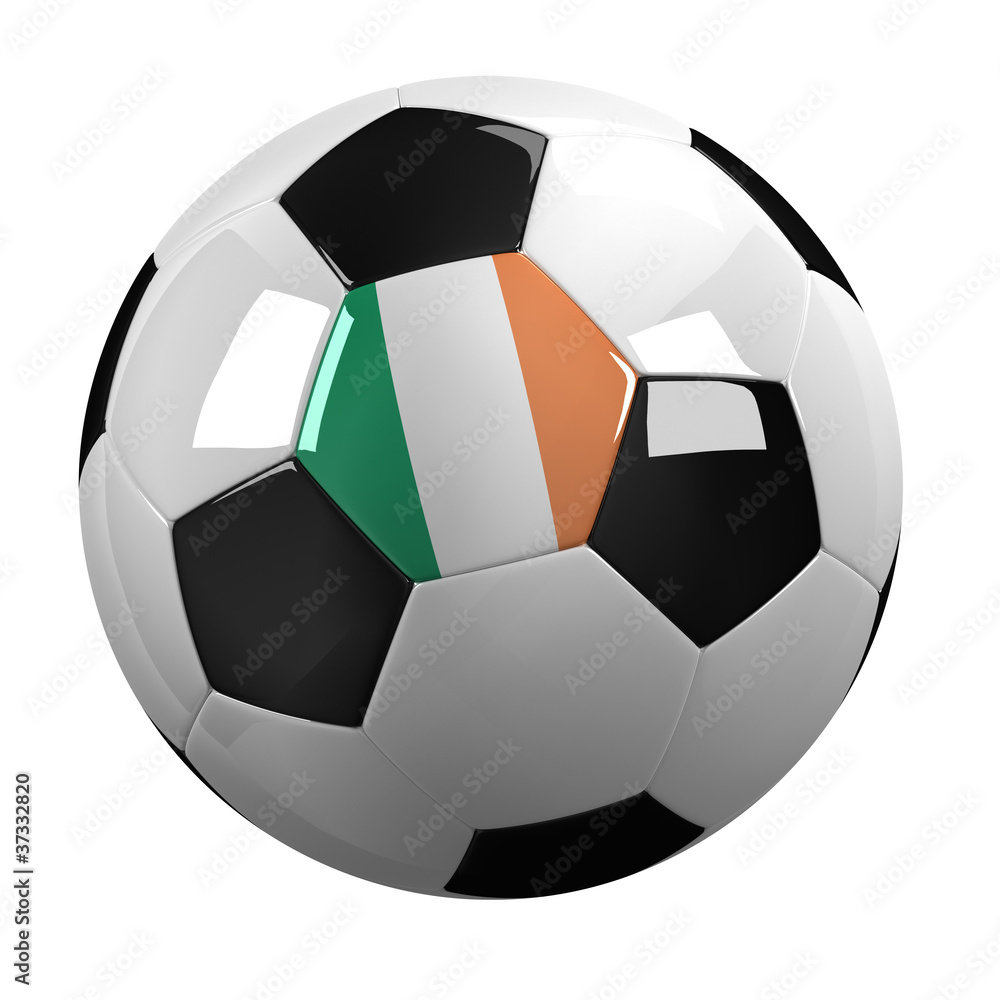 Ireland Soccer Ball - with clipping path Ireland Soccer Ball - with clipping path