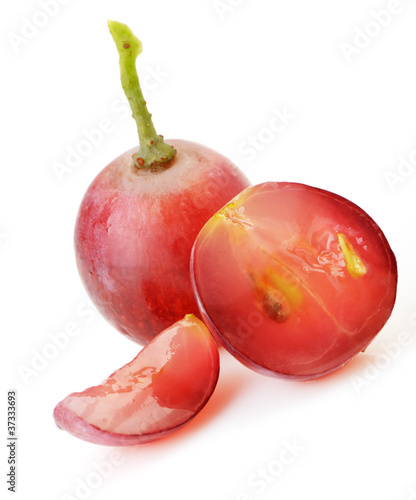 red grapes isolated