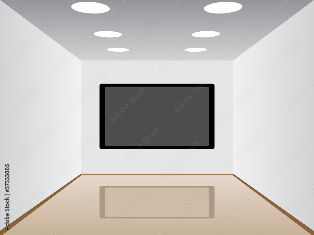 Fototapeta premium vector room with a plasma tv
