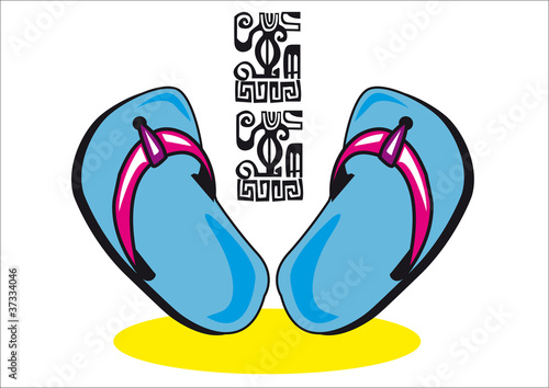 claquette plage tribal surf surfeur été