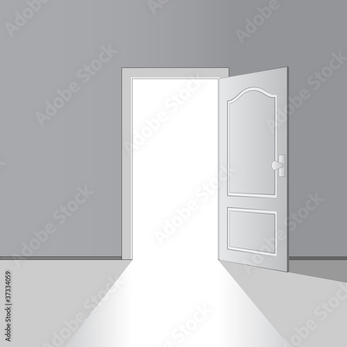 vector opened door