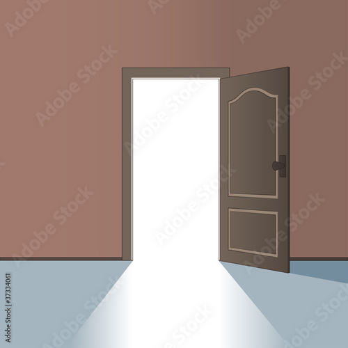 vector opened door