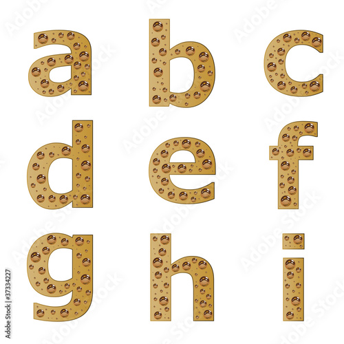 vector bubble alphabet - part 1