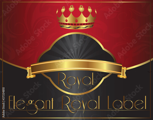 Elegant royal label