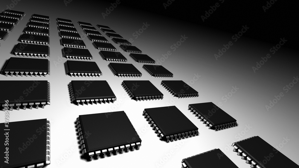 Computer Processors CPUs 3D