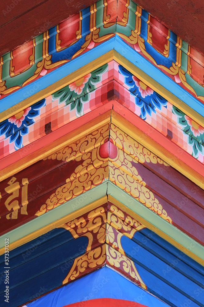 Яркий фрагмент буддистского орнам