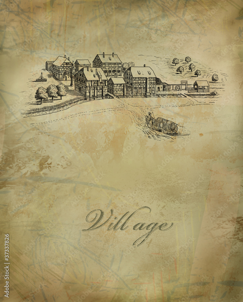 Obraz premium Village illustration