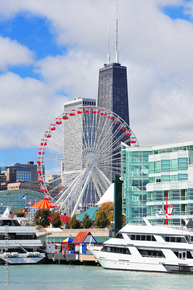 Obraz premium Chicago city downtown