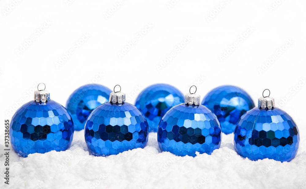 christmas ornaments in snow christmas ornaments in snow