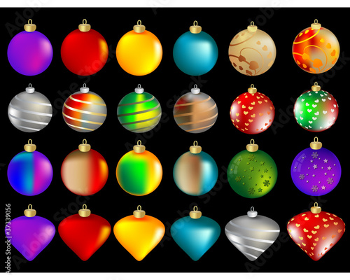 colorful Christmas balls