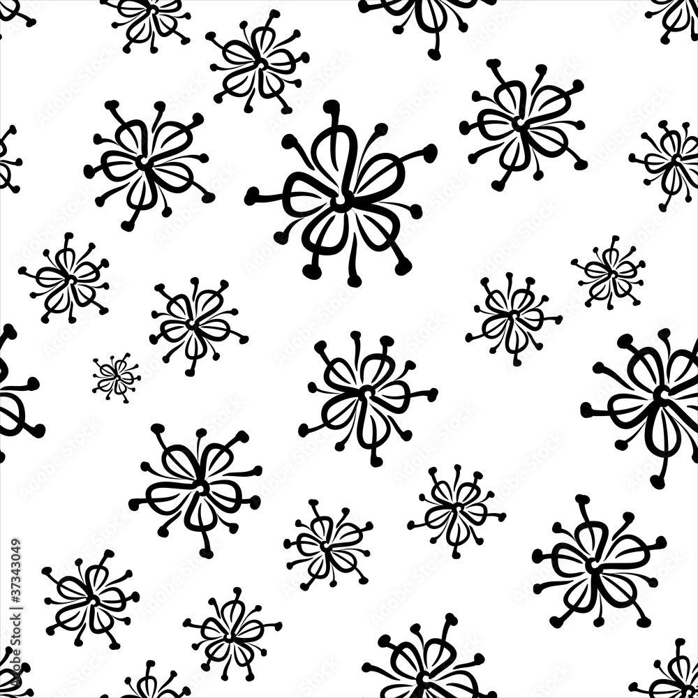 Flower background, contours Flower background, contours