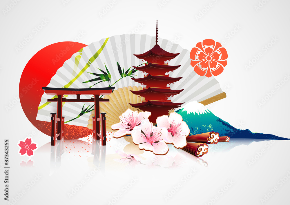 Fototapeta Decorative Traditional Japanese background