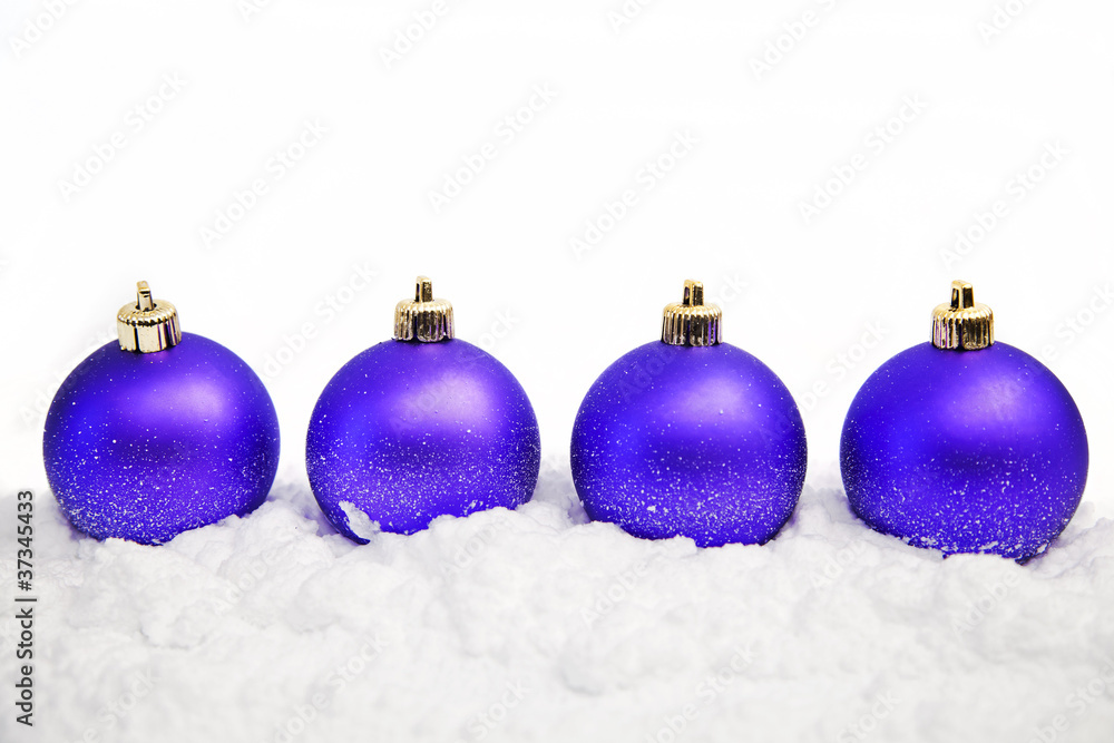 christmas ornaments in snow christmas ornaments in snow