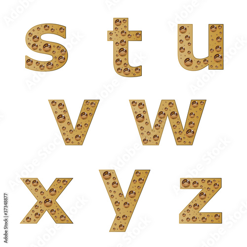 vector bubble alphabet - part 3