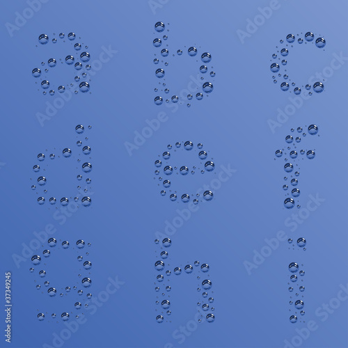 vector bubble alphabet - part 1