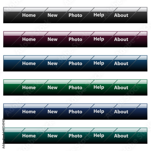 vector website menu