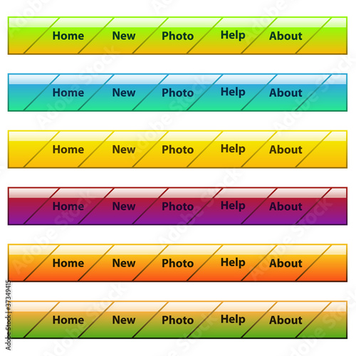 vector website menu