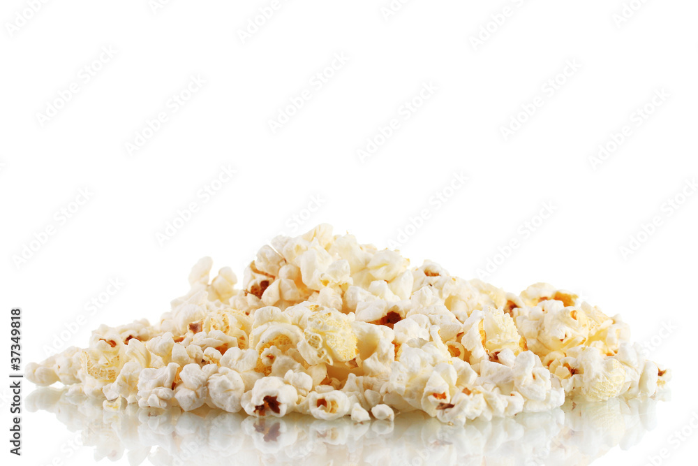 Popcorn isolated on white