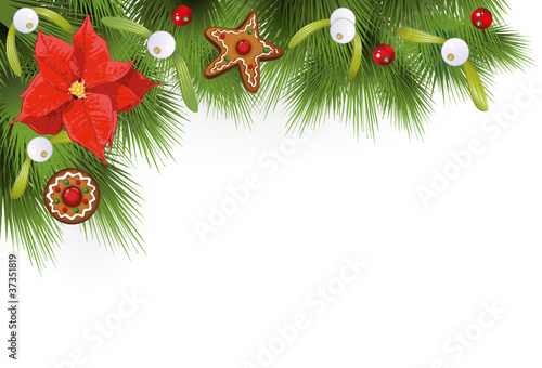 Tanne, Lebkuchen, Weihnachtsstern, Mistel, Weihnachten