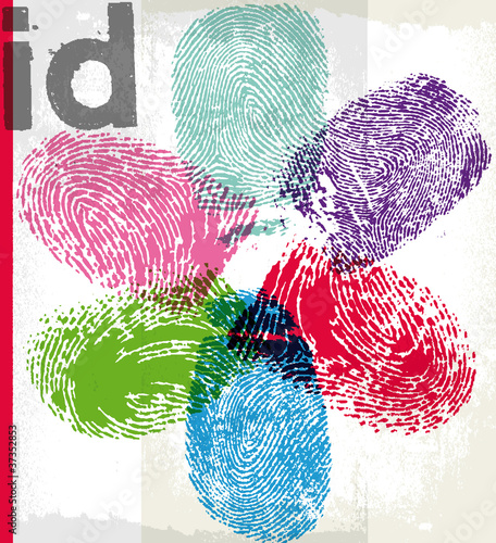 Finger print id. Vector illustration