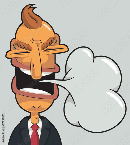 Angry businessman speaking