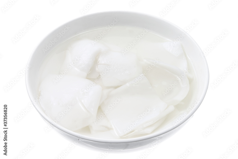 Coconut Flesh in Bowl Coconut Flesh in Bowl