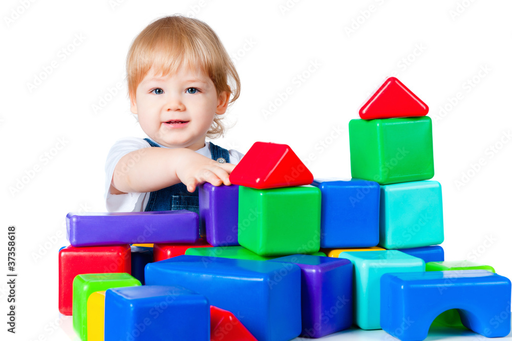 Boy with blocks Boy with blocks