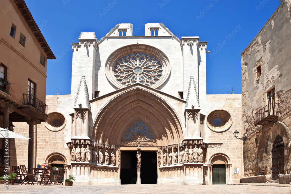 Fototapeta premium Catholic Cathedral in Spain. Tarragona