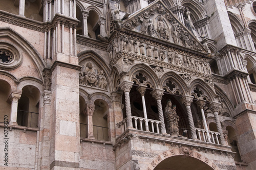 Facade of the cathedral in Ferrara Italy © quasarphotos